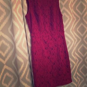 JCrew red lace dress
